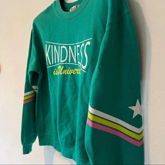 Wound Up Kindness is Universal Star Elbow Graphic Crew Neck Sweatshirt - Picture 4 of 7